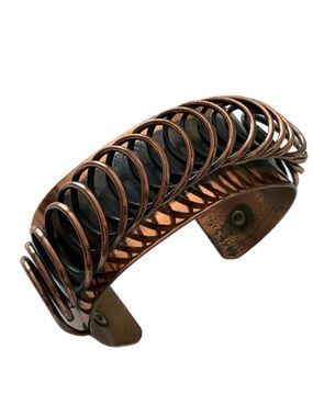 Renoir Vintage Handmade Copper Coil Cuff Bracelet - 1950's - Mid-Century
